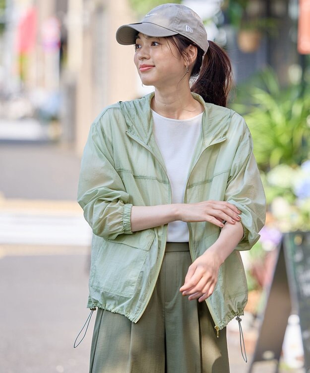 ANY 【WEB限定】シアーフードブルゾン オリーブ