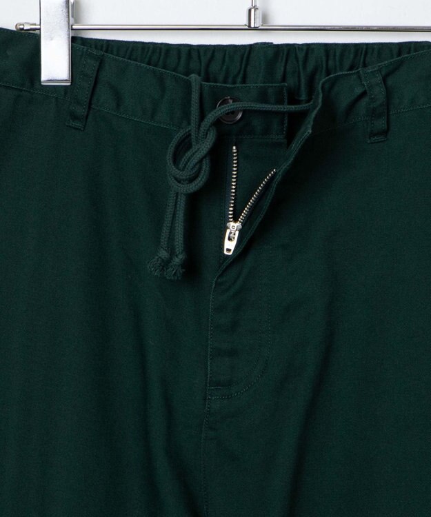 WEGO 【ユニセックス着用ITEM/ウエストゴム/手洗い可】チノイージーワイドパンツ ダークグリーン