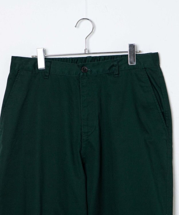 WEGO 【ユニセックス着用ITEM/ウエストゴム/手洗い可】チノイージーワイドパンツ ダークグリーン