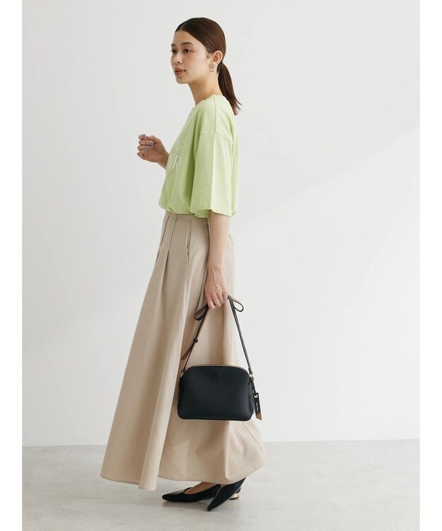 Green Parks 半袖ボーダーロゴＴＥＥ Light Green