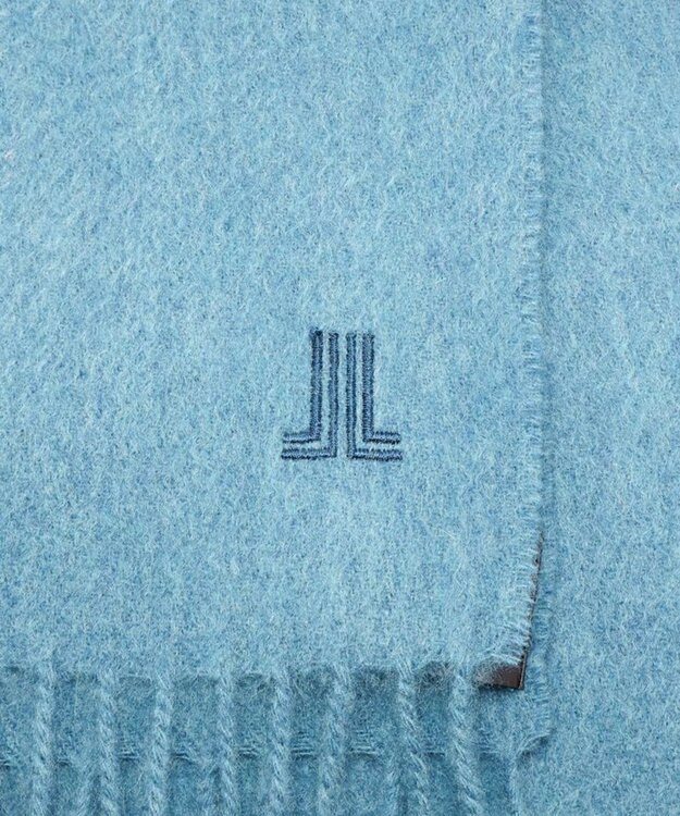 AURORA 【 LANVIN COLLECTION（ランバン コレクション） 】カシミヤ100％無地マフラー ターコイズ