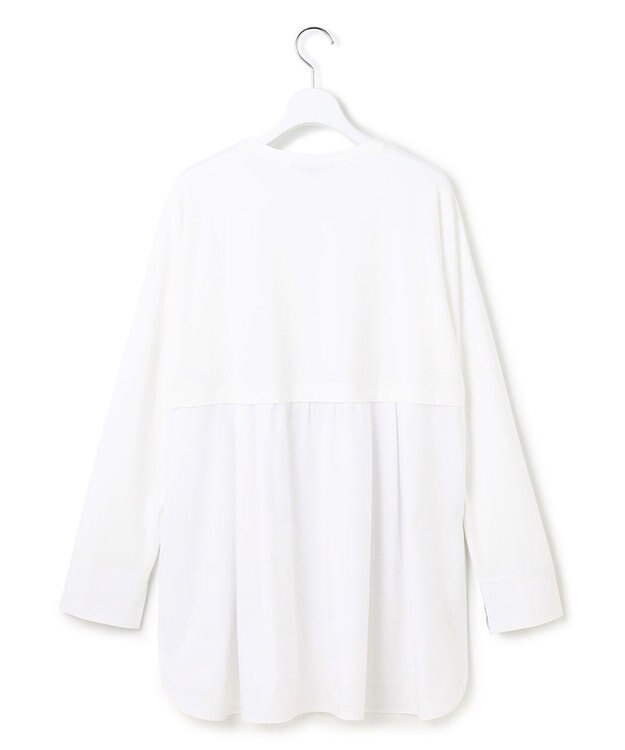 23区 S 【VERY掲載/洗える】ナチュラルコットンベア シャツレイヤード カットソー ホワイト系