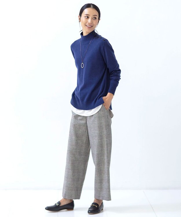 J.PRESS LADIES リバーシブル エポ リング ネックレス ベージュ系