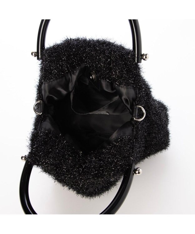 UNBILLION カシュカシュ cachecache / プラ手ハンドルキラキラミニ2wayバッグ ブラック