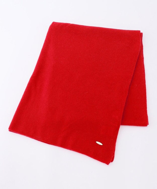 23区 ピュアカシミヤ ストール レッド系