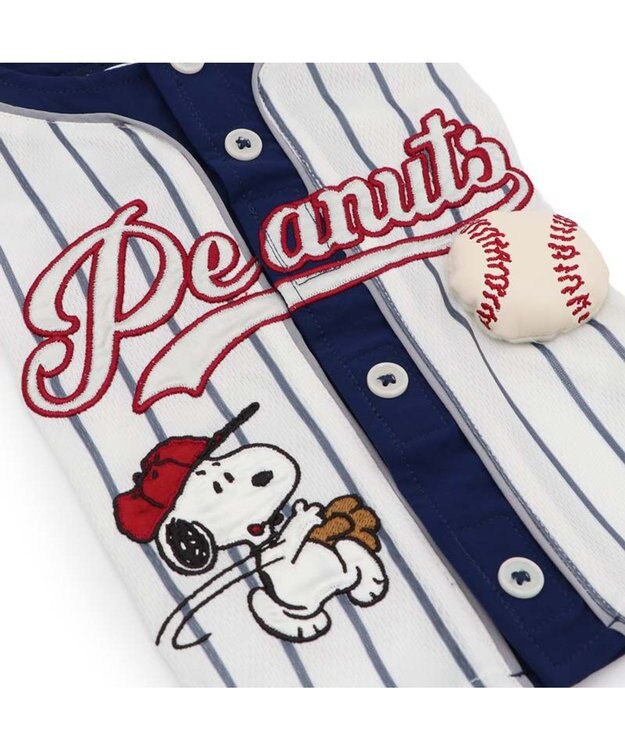 PET PARADISE スヌーピー ベースボールＴシャツ 中型犬 大型犬 ホワイト×ネイビー