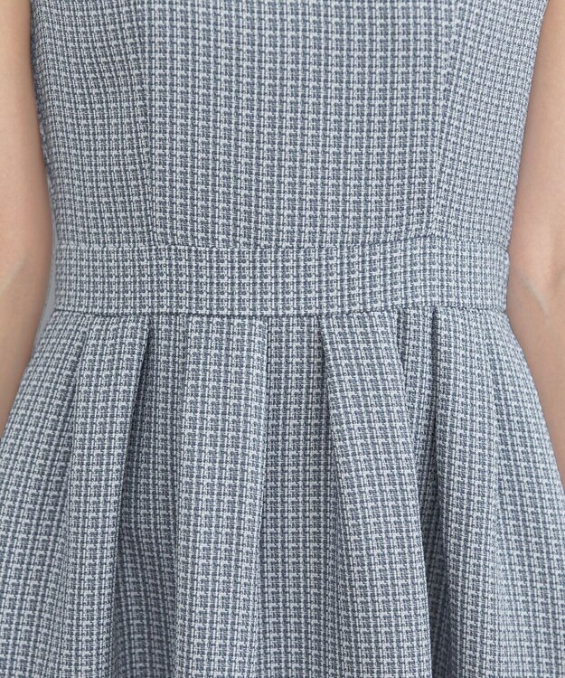 Tiaclasse 【洗える】ツイードタックワンピース オフホワイト