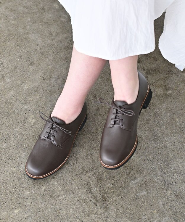 Pointer 本革軽量レースアップローファー ダークブラウン