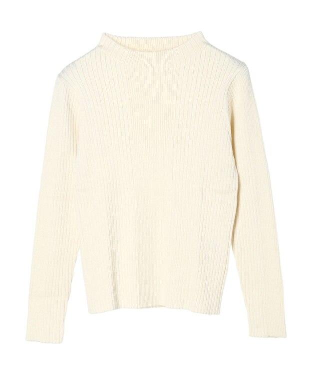 earth music&ecology 切り替えリブニットプルオーバー Off White