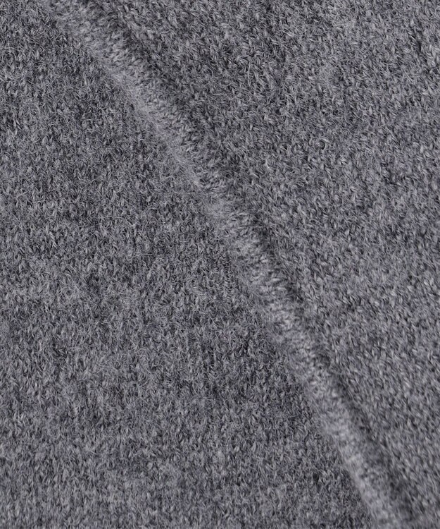 BEIGE， CHICORA / レザーポケット付きウールニットジャケット Md.Gray