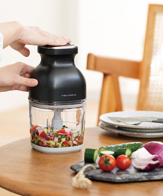 YAMATO テーブル＆キッチン 【レコルト】コードレスカプセルカッターボンヌ  ナチュラルブラック  RCP-7(BK) ブラック