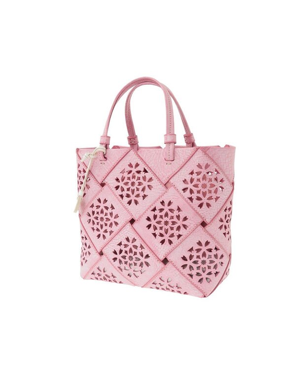 genten フラッターバスケット 手提げバッグ サクラピンク