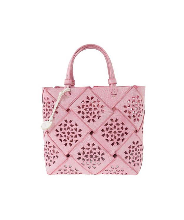 genten フラッターバスケット 手提げバッグ サクラピンク