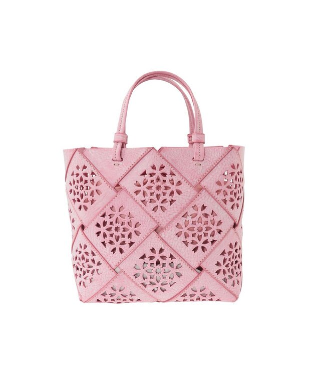 genten フラッターバスケット 手提げバッグ サクラピンク