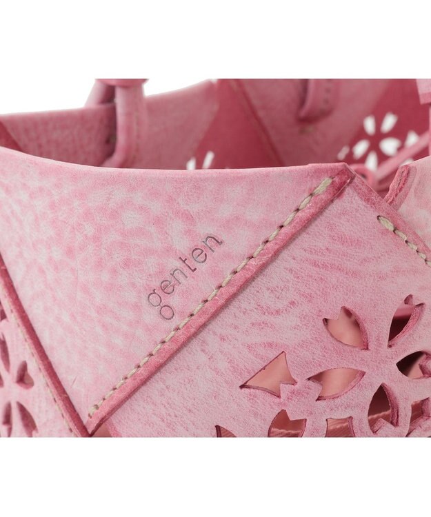 genten フラッターバスケット 手提げバッグ サクラピンク
