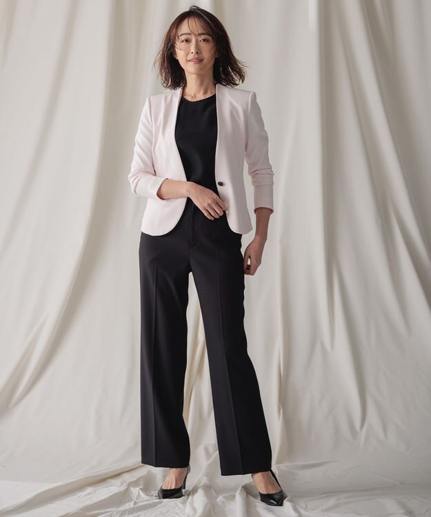 BEIGE， 【L-size】LUIZA / ノーカラージャケット Cherry Pink