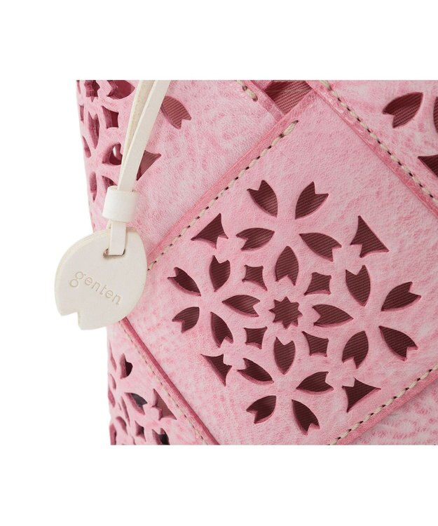 genten フラッターバスケット 手提げバッグ サクラピンク