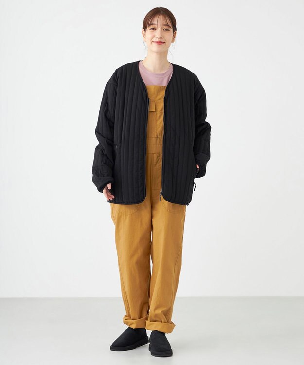 SHARE PARK LADIES 【UNISEX】キルティング蓄熱中綿 Ｖカーディガン（Mサイズ） ブラック