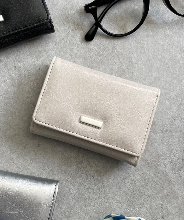 WEGO プレートフラップミニウォレット オフホワイト