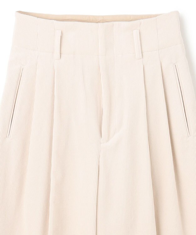 BEIGE， 【洗える】PASTEUR / ウエストベルト付きコーデュロイパンツ Ecru