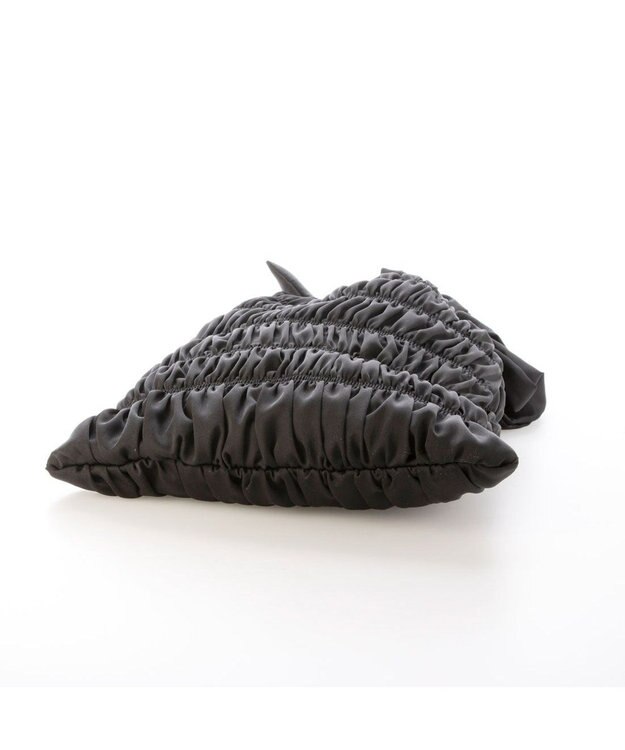 UNBILLION カシュカシュ cachecache / サテンギャザー巾着トートバッグ ブラック