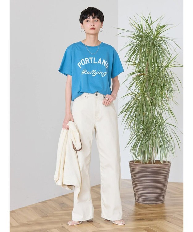 AMERICAN HOLIC ＰＯＲＴＬＡＮＤロゴカットプルオーバー Blue