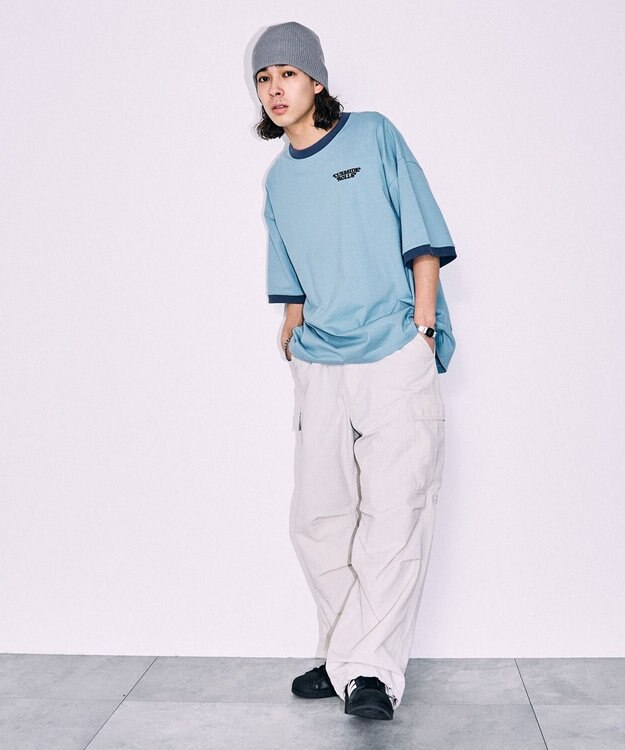 WEGO ボーイズグラフィックリンガーBIGT（S） ブルー