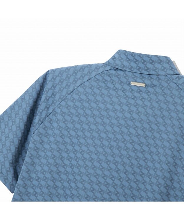 ZERO HALLIBURTON 【吸水速乾・UVケア】 ZHモノグラムジャガードポロシャツ ZHG-M5S6 82951 ライトブルー