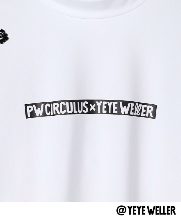 PW CIRCULUS 【UNISEX】【コラボアイテム】Yeyeコラボ ロングスリーブモックネックT ゴルフ ホワイト系