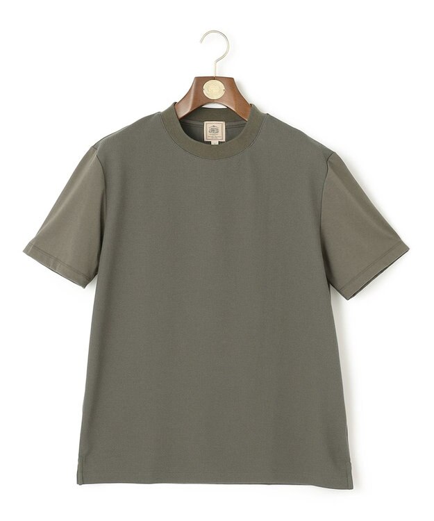 J.PRESS MEN 汗ばむ夏の最適解Tシャツ【UVカット / 接触冷感 】【J.PRESS PREMIUM JERSEY】無地コットン Tシャツ ダークグリーン系
