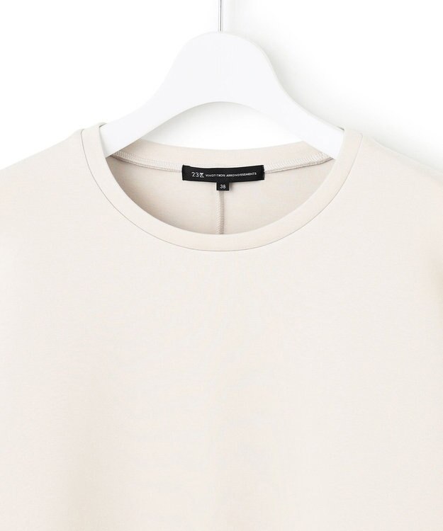 23区 S 【VERY掲載/洗える】コットンエアーダンボール サイドジップ カットソー ベージュ系