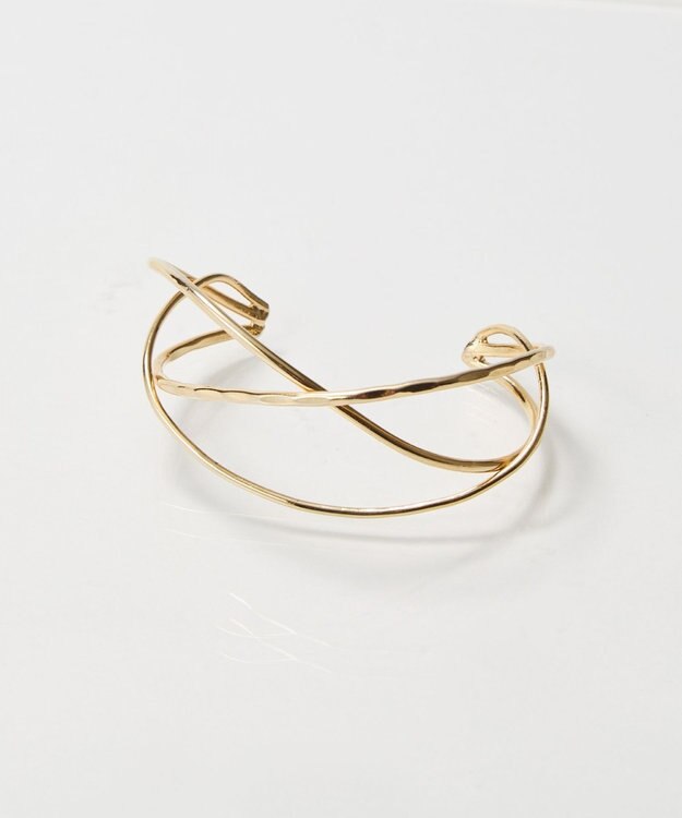 Phoebe グリッターワイドカフバングル　ゴールド ゴールド