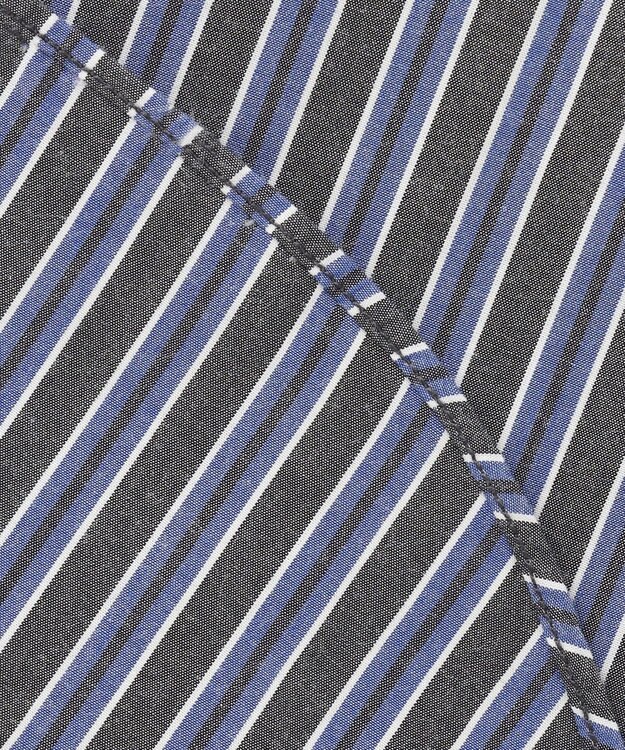 JOSEPH ABBOUD 【シルク×綿ブレンド】シルクコットンストライプ シャツ グレー系1