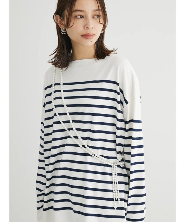 Green Parks ・ＨＡＬＦ　ＴＩＭＥ　パールロングネックレス White