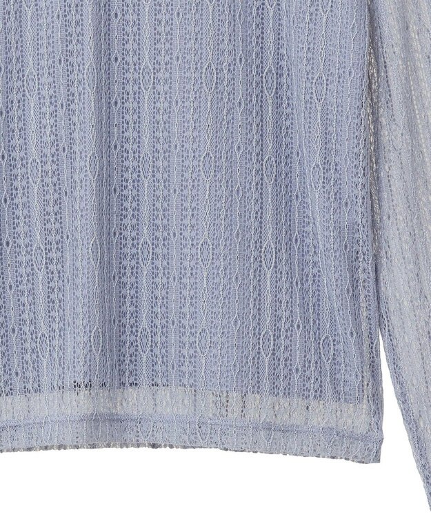 earth music&ecology レースドッキングプルオーバー Grayish Blue