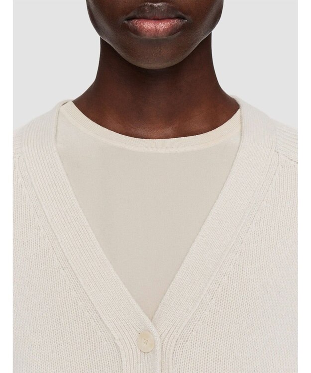 JOSEPH 【洗える】オープンカシミヤ　カーディガン Oat