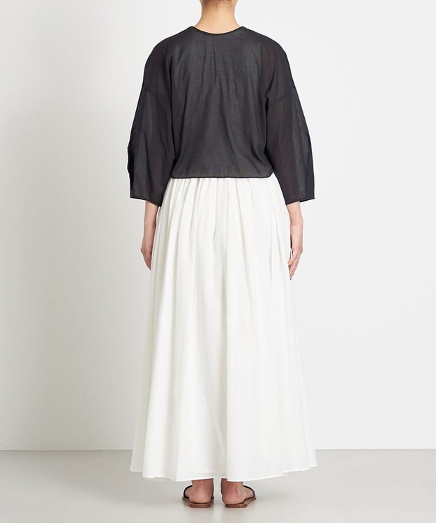 NAVE 【Nave 　洗える】マルチウェイシアーブラウス ブラック系