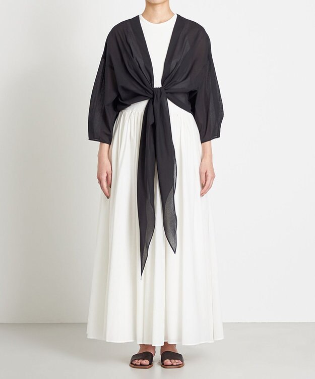 NAVE 【Nave 　洗える】マルチウェイシアーブラウス ブラック系