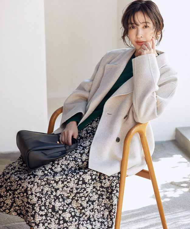 組曲 S ラメアンサンブル ニット ダークグリーン系