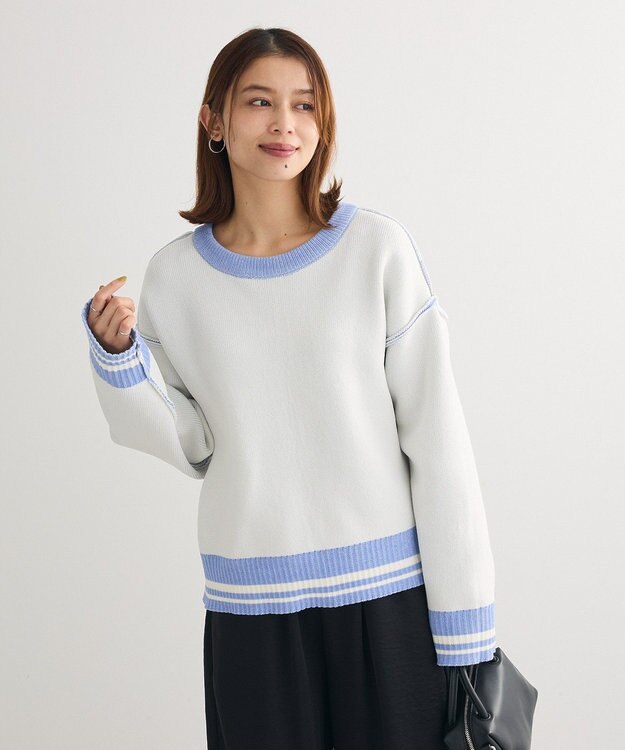 Green Parks ２ＷＡＹリバーシブルニットプルオーバー Blue