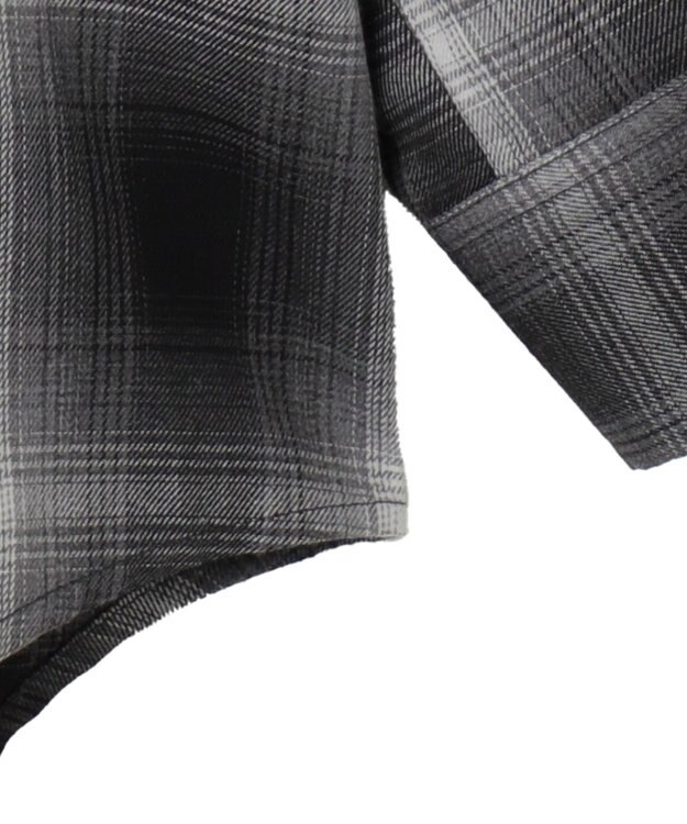 WEGO フードチェックBIGシャツ ブラック