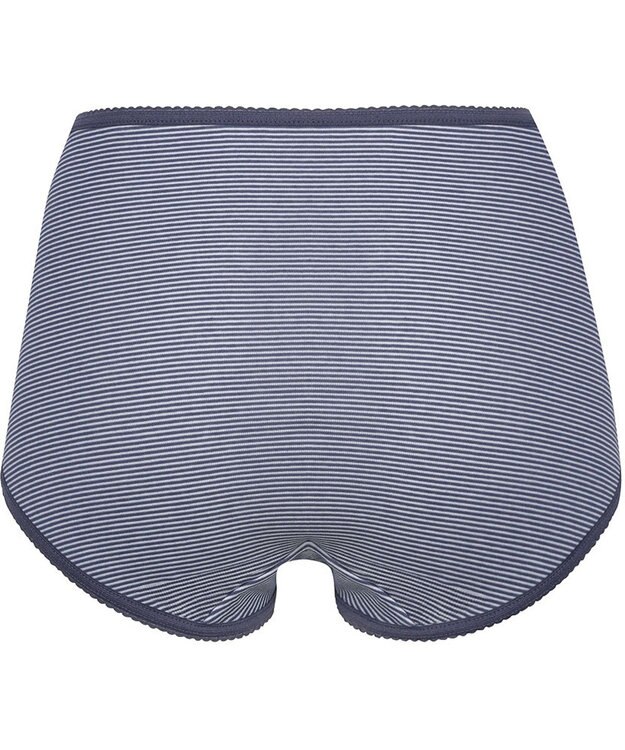 Wing ショーツ　【デイリーフィット】　ボーダー柄　はきこみ丈ふかめ　ウイング／ワコール　EC3620 オリーブ