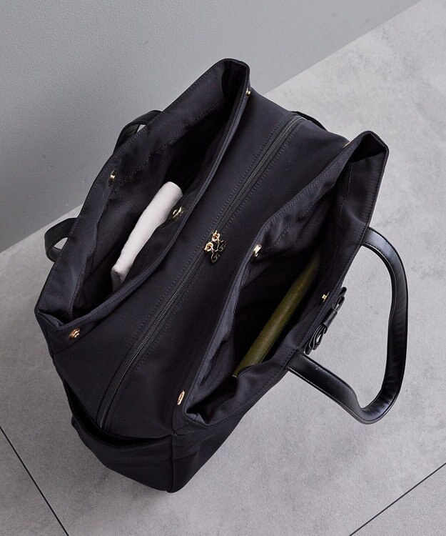 Maison de FLEUR EC限定撥水加工3ルームトートバッグ Black