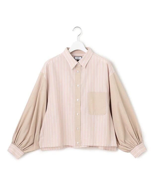 J.PRESS YORK STREET 【WOMEN】タイプライター ショートブラウス ベージュ系1