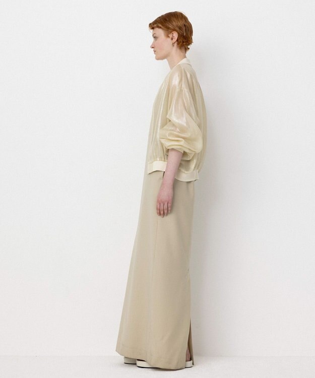 NAVE 【Nave・シアー素材】ラメボイル ブルゾン アイボリー系