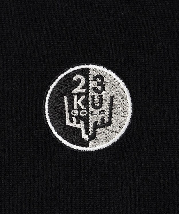 23区GOLF 【WOMEN】【ウォッシャブル 】バイカラー ニットソー ブラック系