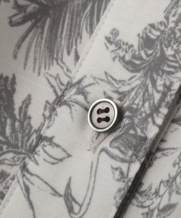 YECCA VECCA サファリ柄フレアシャツワンピース Off White