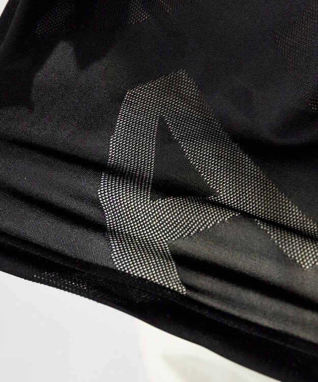 FILA GOLF／marie claire 【FILA GOLF】メッシュ加工ビックロゴ半袖ポロシャツ ブラック