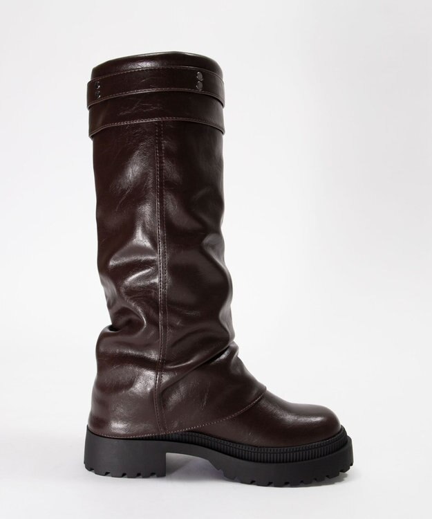 WEGO ベルトカバーロングブーツ ブラウン