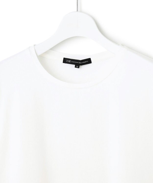 23区 S 【VERY掲載/洗える】ナチュラルコットンベア シャツレイヤード カットソー ホワイト系